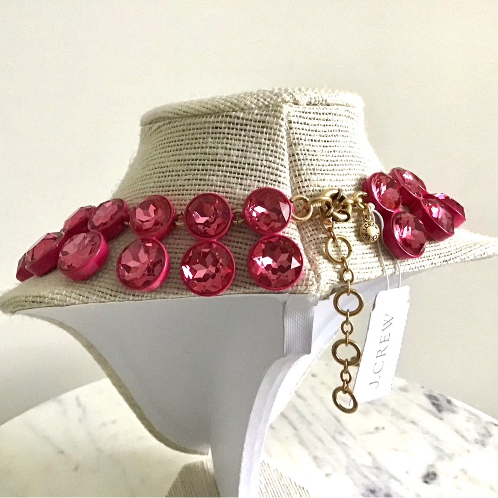 J.Crew Statement Necklace Gemstones Brûlée Crystals New With Tag - Picture 8 of 8